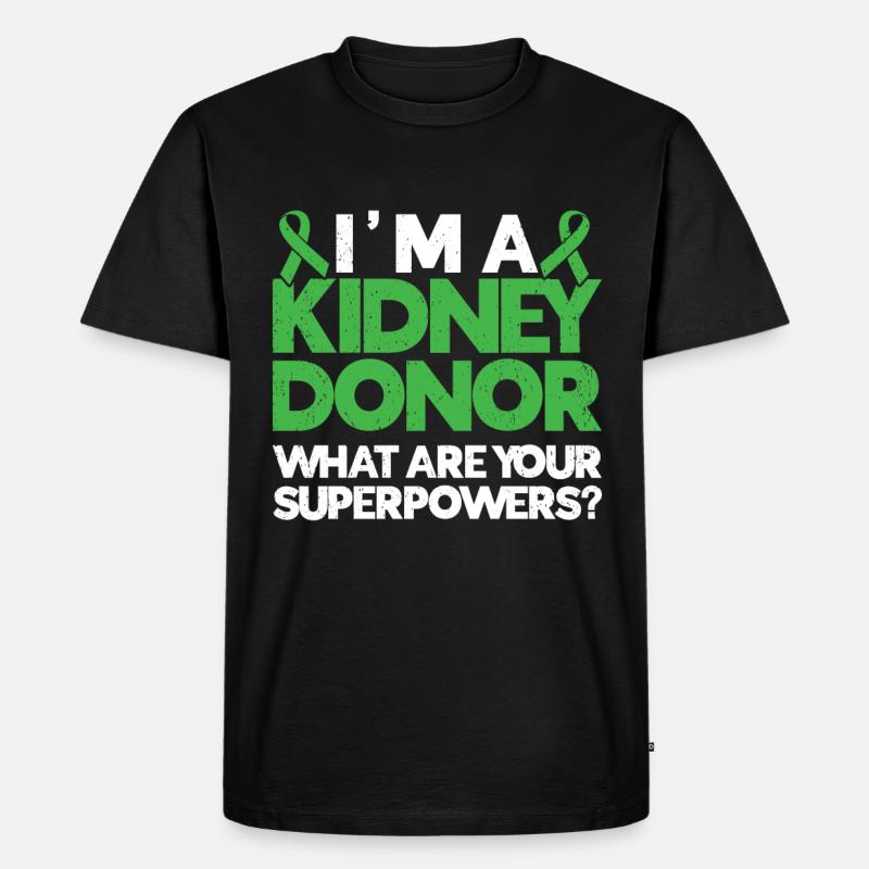Nierenspender - Männer Premium Bio T-Shirt - Schwarz