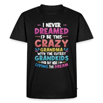 Une grand-mère fière aime ses petits-enfants - T-shirt Premium bio Homme - noir - Devant - Nico (187cm)