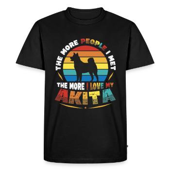 The more people I meet, the more I love - Men's Premium Organic T-Shirt - black - Front - Nico (187cm)