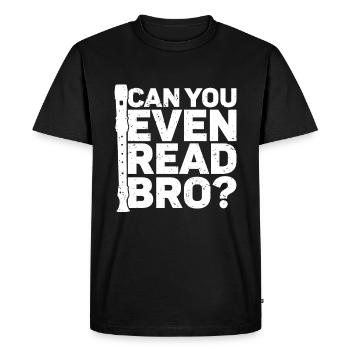 Flûte - T-shirt Premium bio Homme - noir - Devant - Nico (187cm)