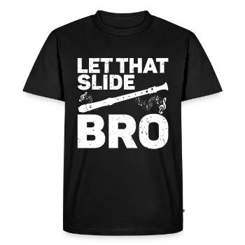 Flûte - T-shirt Premium bio Homme - noir - Devant - Nico (187cm)