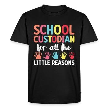 Responsables de l’école - T-shirt Premium bio Homme - noir - Devant - Nico (187cm)