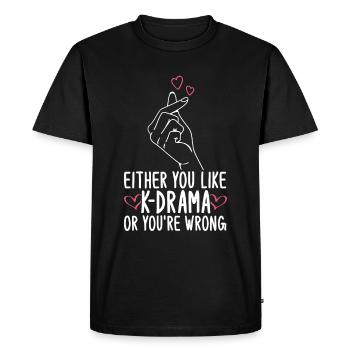 K-Drama - Men's Premium Organic T-Shirt - black - Front - Nico (187cm)