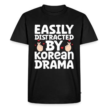 K-Drama - Men's Premium Organic T-Shirt - black - Front - Nico (187cm)
