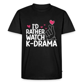 K-Drama - Men's Premium Organic T-Shirt - black - Front - Nico (187cm)