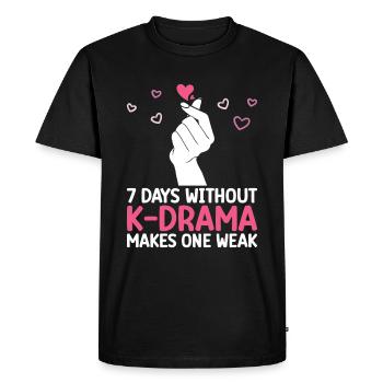 K-Drama - Men's Premium Organic T-Shirt - black - Front - Nico (187cm)
