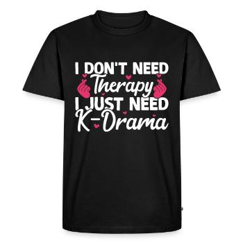 K-Drama - Men's Premium Organic T-Shirt - black - Front - Nico (187cm)