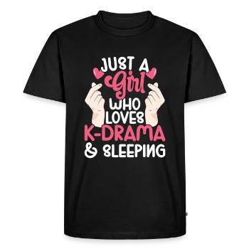 K-Drama - Men's Premium Organic T-Shirt - black - Front - Nico (187cm)