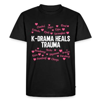 K-Drama - Men's Premium Organic T-Shirt - black - Front - Nico (187cm)