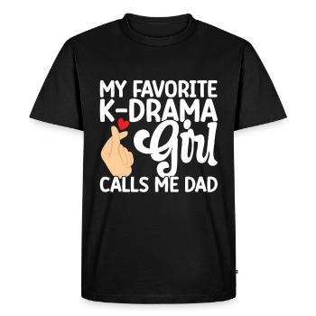 K-Drama - Men's Premium Organic T-Shirt - black - Front - Nico (187cm)