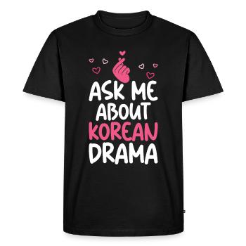 K-Drame - T-shirt Premium bio Homme - noir - Devant - Nico (187cm)