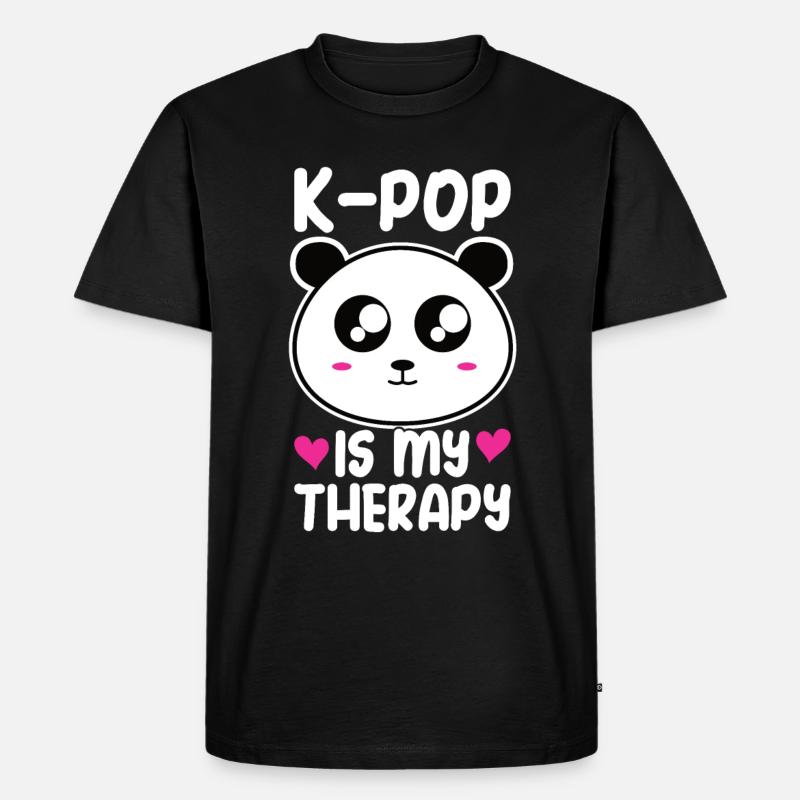 K-Pop Panda - Männer Premium Bio T-Shirt - Schwarz