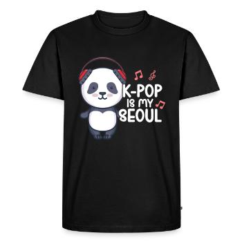 K-Pop Panda - T-shirt Premium bio Homme - noir - Devant - Nico (187cm)