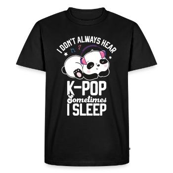 K-Pop Panda - T-shirt Premium bio Homme - noir - Devant - Nico (187cm)