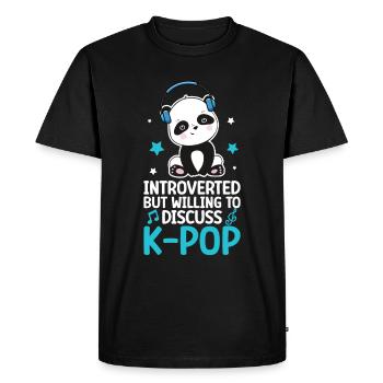 K-Pop Panda - T-shirt Premium bio Homme - noir - Devant - Nico (187cm)