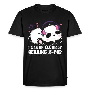 K-Pop Panda - T-shirt Premium bio Homme - noir - Devant - Nico (187cm)