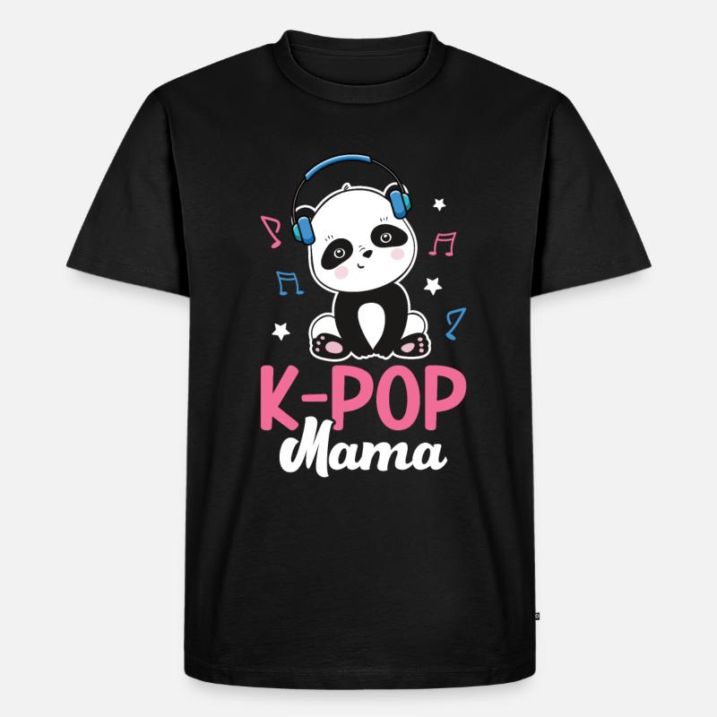 K-Pop Panda - Männer Premium Bio T-Shirt - Schwarz