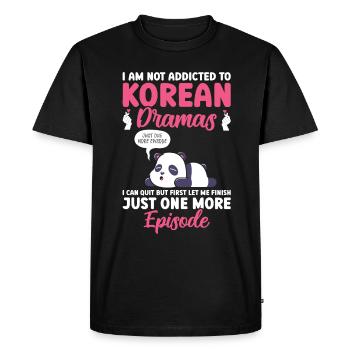 K-Drame - T-shirt Premium bio Homme - noir - Devant - Nico (187cm)