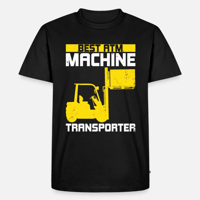 Gabelstaplerfahrer - Männer Premium Bio T-Shirt - Schwarz