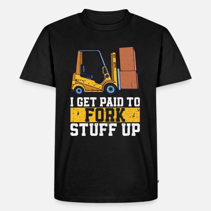 Gabelstaplerfahrer - Männer Premium Bio T-Shirt - Schwarz