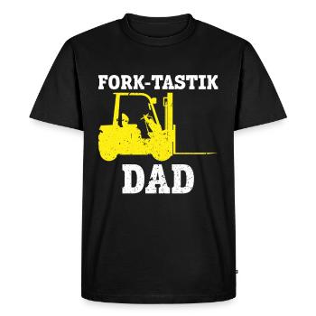 Conducteur de chariot élévateur - T-shirt Premium bio Homme - noir - Devant - Nico (187cm)