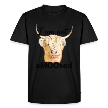 Vache des Highlands - T-shirt Premium bio Homme - noir - Devant - Nico (187cm)