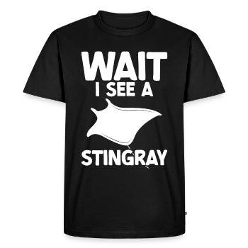 Stingray - Men's Premium Organic T-Shirt - black - Front - Nico (187cm)