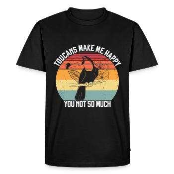 Toucan - Men's Premium Organic T-Shirt - black - Front - Nico (187cm)