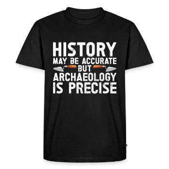 Archaeology - Men's Premium Organic T-Shirt - black - Front - Nico (187cm)