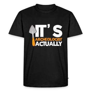 Archaeology - Men's Premium Organic T-Shirt - black - Front - Nico (187cm)