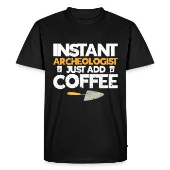 Archaeology - Men's Premium Organic T-Shirt - black - Front - Nico (187cm)