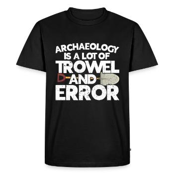 Archaeology - Men's Premium Organic T-Shirt - black - Front - Nico (187cm)