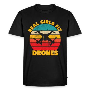 Drone - Men's Premium Organic T-Shirt - black - Front - Nico (187cm)