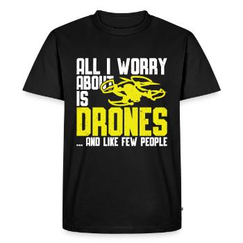 Drone - Men's Premium Organic T-Shirt - black - Front - Nico (187cm)