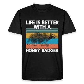 Ratel - T-shirt Premium bio Homme - noir - Devant - Nico (187cm)
