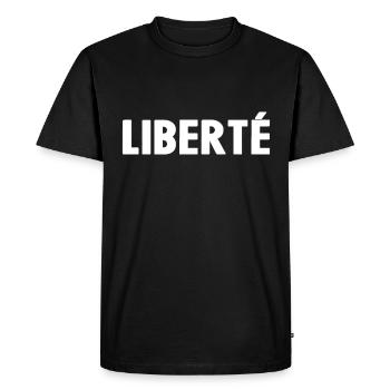 Liberté - T-shirt Premium bio Homme - noir - Devant - Nico (187cm)
