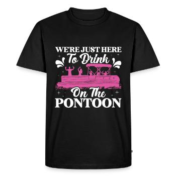 Pontoon Queen -Boat Pontoon -Women - Men's Premium Organic T-Shirt - black - Front - Nico (187cm)