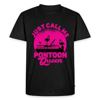 Pontoon Queen -Boat Pontoon -Women - Men's Premium Organic T-Shirt - black - Front - Nico (187cm)