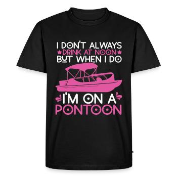 Pontoon Queen -Boat Pontoon -Women - Men's Premium Organic T-Shirt - black - Front - Nico (187cm)