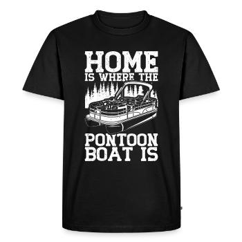 Pontoon Queen -Boat Pontoon -Women - Men's Premium Organic T-Shirt - black - Front - Nico (187cm)