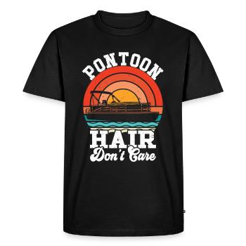 Pontoon Queen Boat Pontoon Women - Men's Premium Organic T-Shirt - black - Front - Nico (187cm)