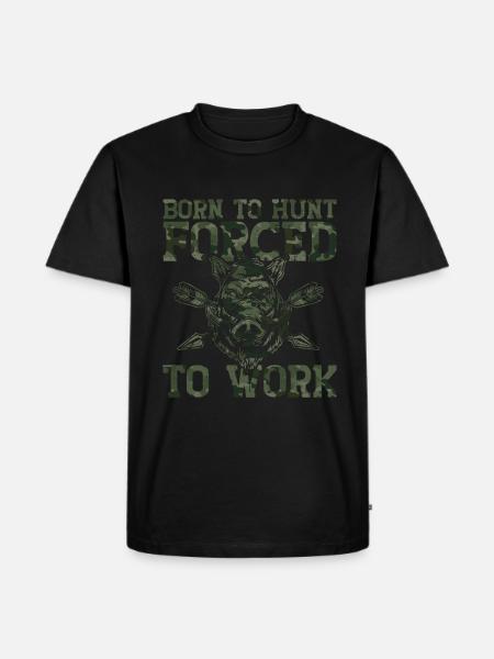 Schweinejagd Jäger Schweinejagd - Männer Premium Bio T-Shirt - Schwarz
