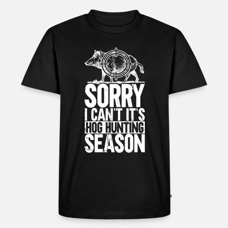 Schweinejagd Jäger Schweinejagd - Männer Premium Bio T-Shirt - Schwarz
