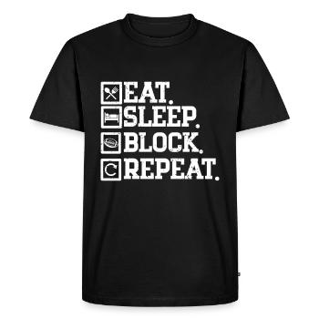 Lineman Football Player Offensive Defense - Men's Premium Organic T-Shirt - black - Front - Nico (187cm)