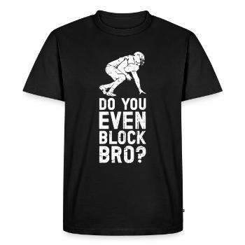 Lineman Football Player Offensive Defense - Men's Premium Organic T-Shirt - black - Front - Nico (187cm)
