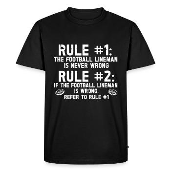 Lineman Football Player Offensive Defense - Men's Premium Organic T-Shirt - black - Front - Nico (187cm)