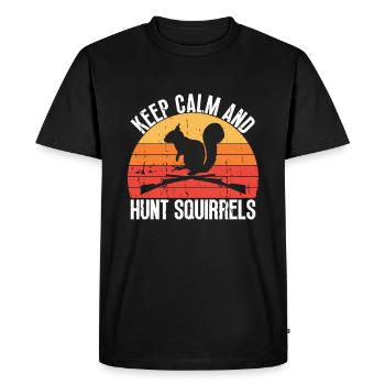 Squirrel hunting - Men's Premium Organic T-Shirt - black - Front - Nico (187cm)