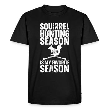 Squirrel hunting - Men's Premium Organic T-Shirt - black - Front - Nico (187cm)