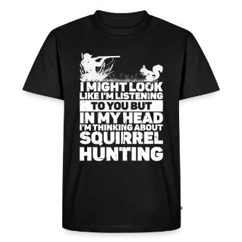 Squirrel hunting - Men's Premium Organic T-Shirt - black - Front - Nico (187cm)