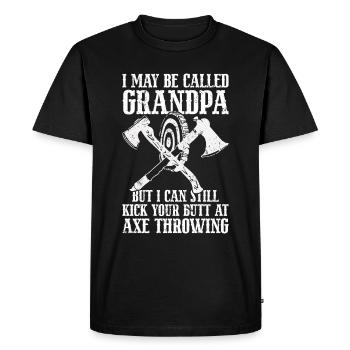 Axe Throw Axe Throwing Game - Men's Premium Organic T-Shirt - black - Front - Nico (187cm)